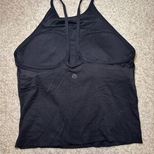 Lululemon high neck long line cropped tank in black size 6